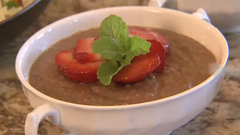 Chocolate Risotto Pudding Screenshot from America's Heartland Season 6 Episode 18