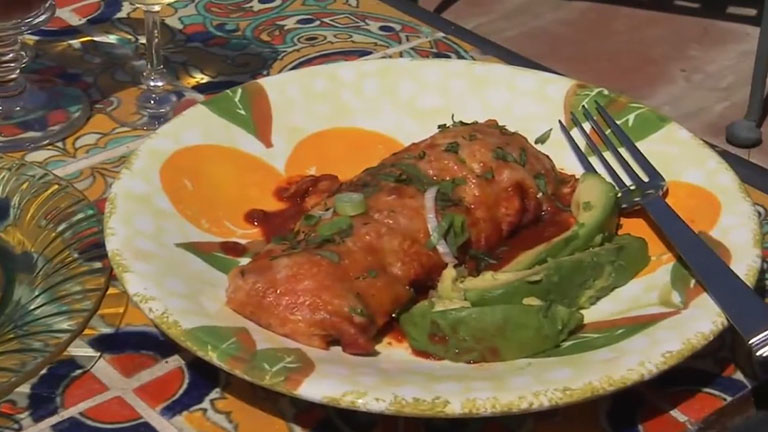 Crab & Avocado Enchiladas Screenshot from America's Heartland Season 7 Episode 01